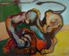man_and_lion_oil_on_canvas_80x65cm_borko_petrovic