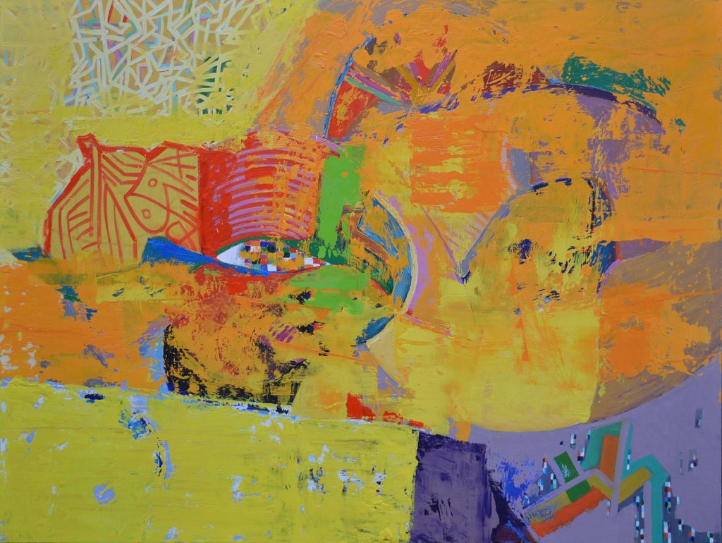 Modern artwork depicting a female figure giving birth to light, symbol of life and renewal