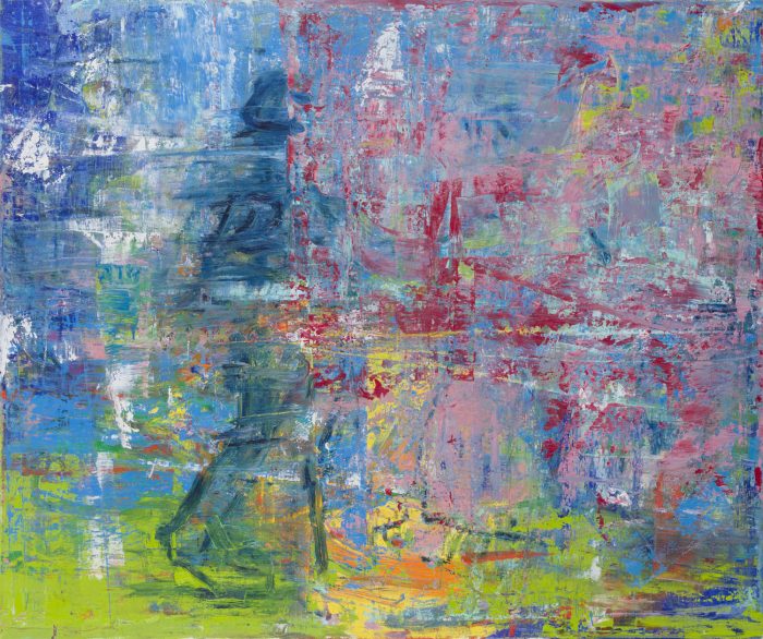 Caught Second, NOW, 2025, 120 x100cm, oil on canvas Large-scale canvas abstract landscape with vibrant contrast and expressive stroke