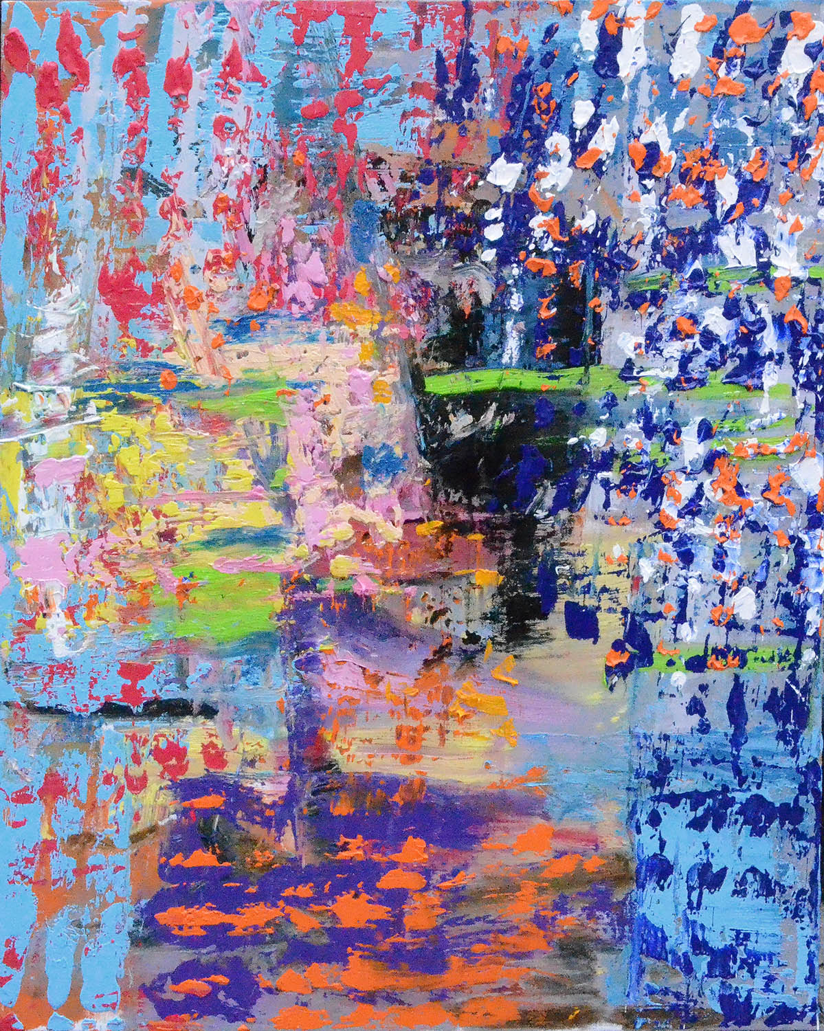 Portrait painting ‘Portrait AI / Homo Digitalis’ by artist Borko Petrovic — a richly textured, impasto portrait in a style reminiscent of Richter, capturing the essence of a human or digital persona.