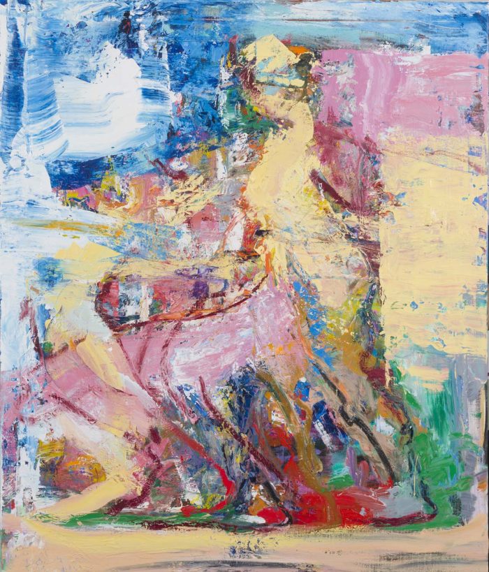 Rapture, 2025, 120 x100 cm, oil on canvas Semi-abstract painting ‘Rapture’ by artist Borko Petrovic — depicting the ecstasy of human movement, highlighting the mechanical dynamics of the body in motion